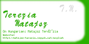 terezia matajsz business card